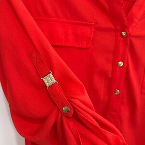 Red flowy top / Ivanka Trump Size S